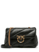 Cross Body Tas Love Bag Puff Leder Pinko Zwart love bag puff A0F2